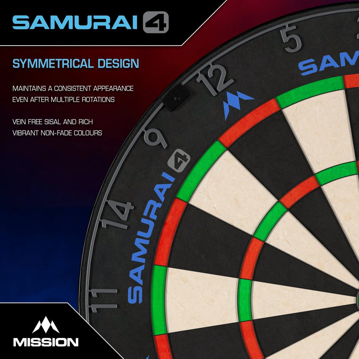 Mission Samurai 4 Dartboard Graphite Grey – alternate product image 3