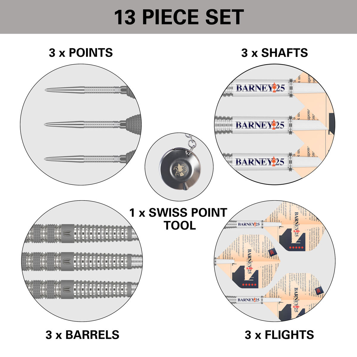 Barney 25 darts – contents included