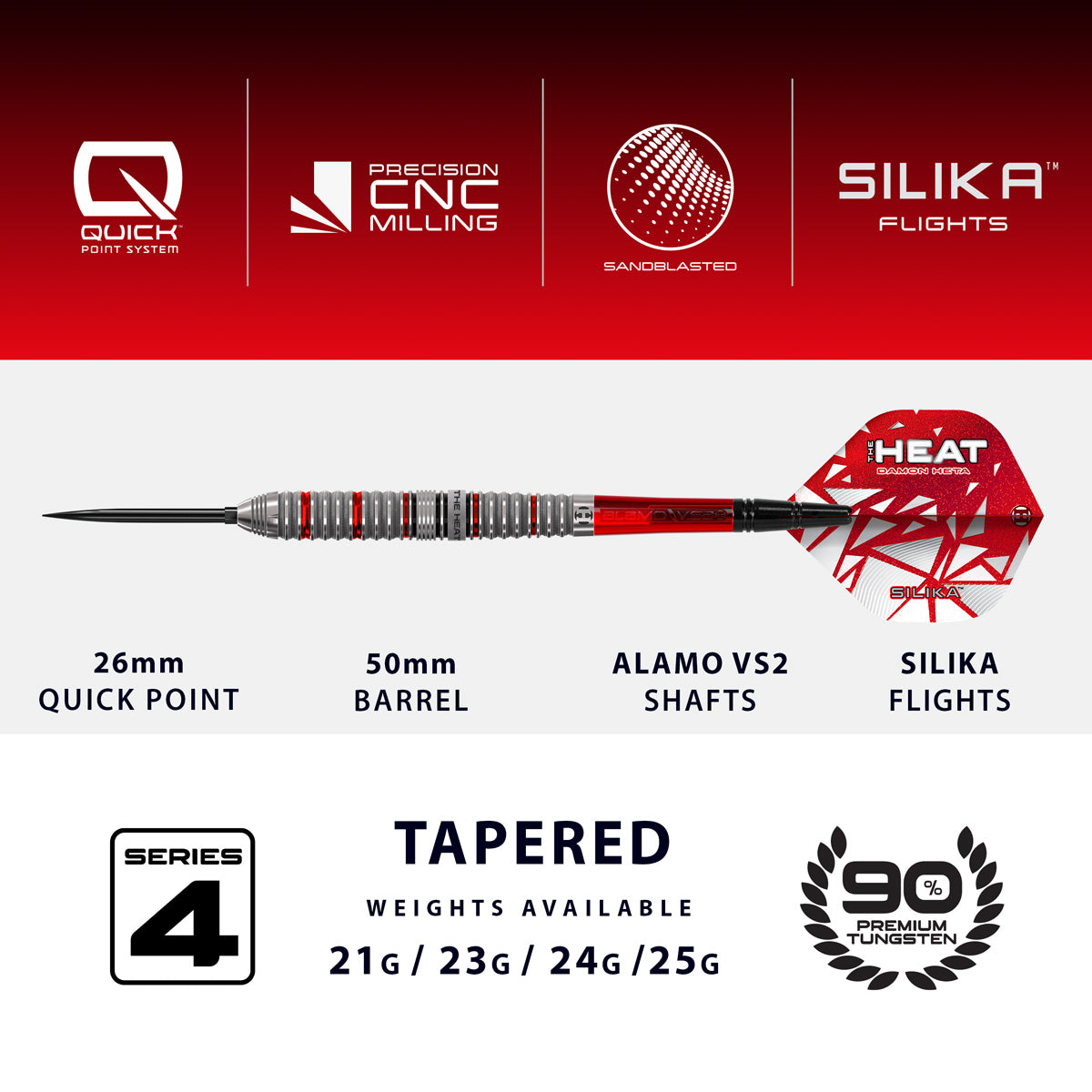 Damon Heta Series 4 darts – specifications