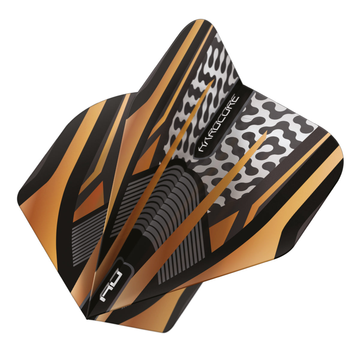 Hardcore Premium Gold, Black & Grey Standard Dart Flights by Red Dragon product image