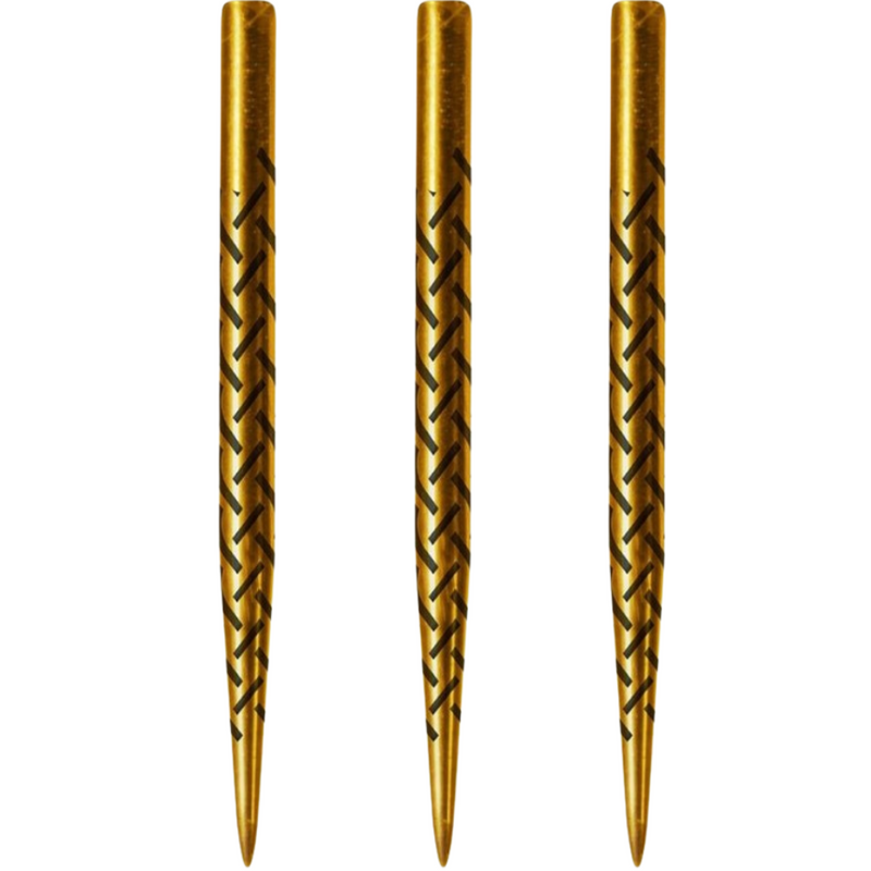 Shot Kapene Gold titanium dart points with cinder grip