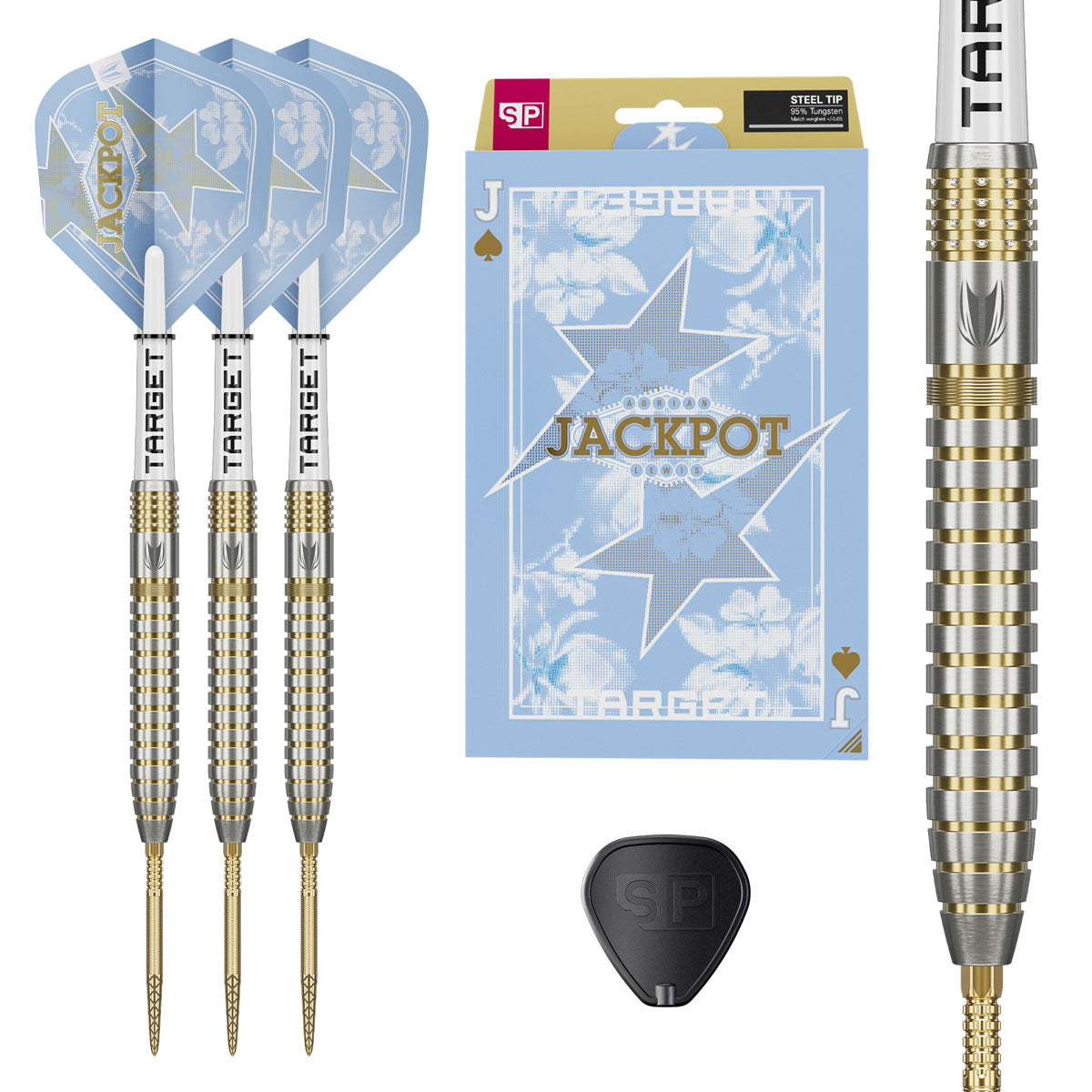 Target Adrian Lewis Showdown 95% Swiss Point steel-tip darts – main product image