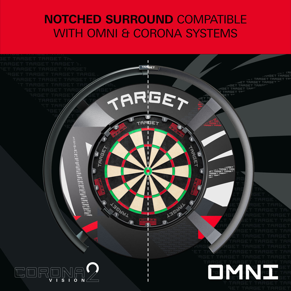 Target black surround notched profile detail