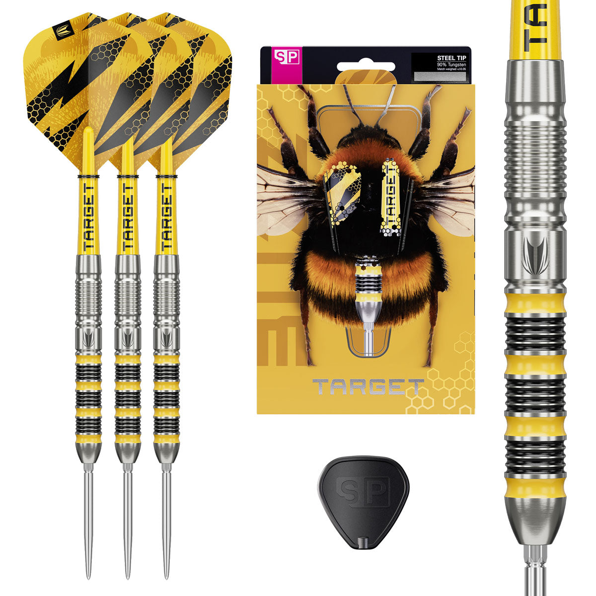 Target Buzz SP01 90% Swiss Point steel-tip darts – main product image