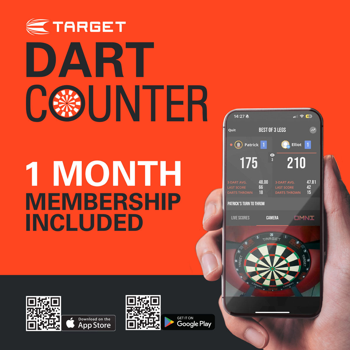 Target Buzz SP03 90% Swiss Point steel-tip darts – DartCounter compatibility graphic