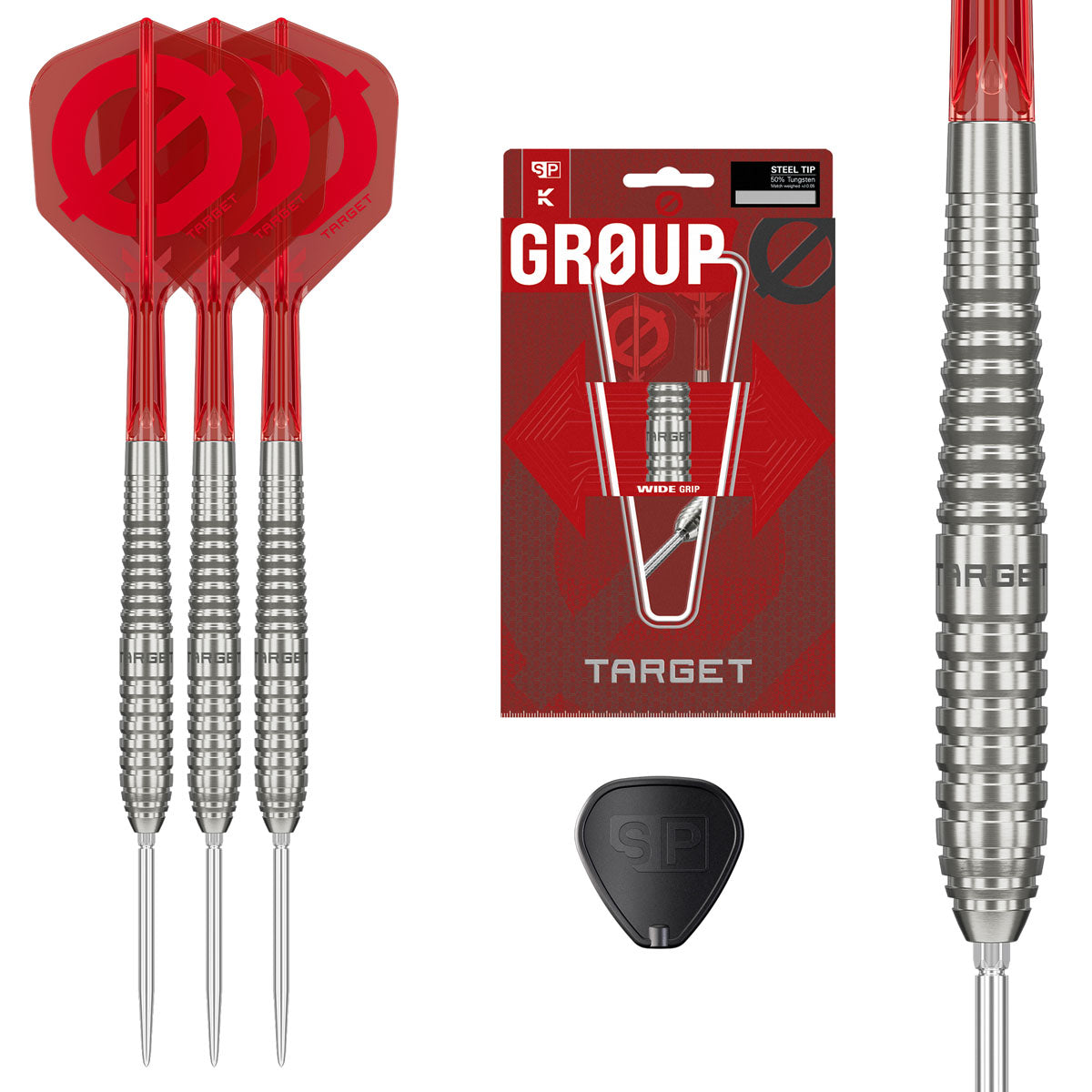 Target GROUP O 01 50% Swiss Point steel-tip darts – main product image
