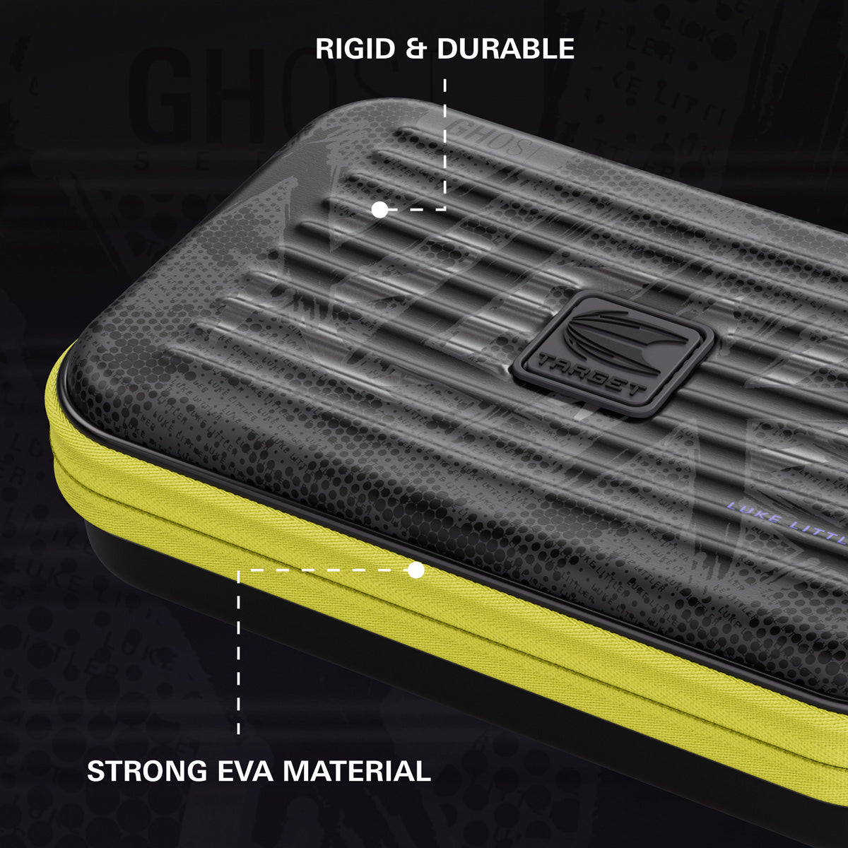 Target Luke Littler Takoma Ghost XL dart case features