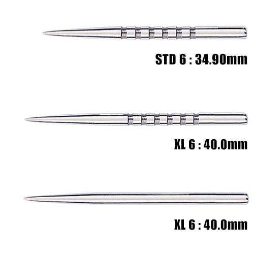 Unicorn Needle 6 Groove silver dart points in standard and extra-long lengths