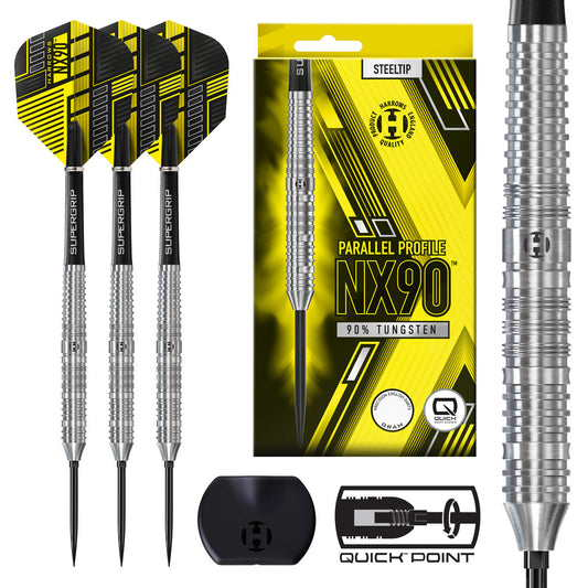 Harrows NX90 Parallel 90% Tungsten QP Steel Tip Darts