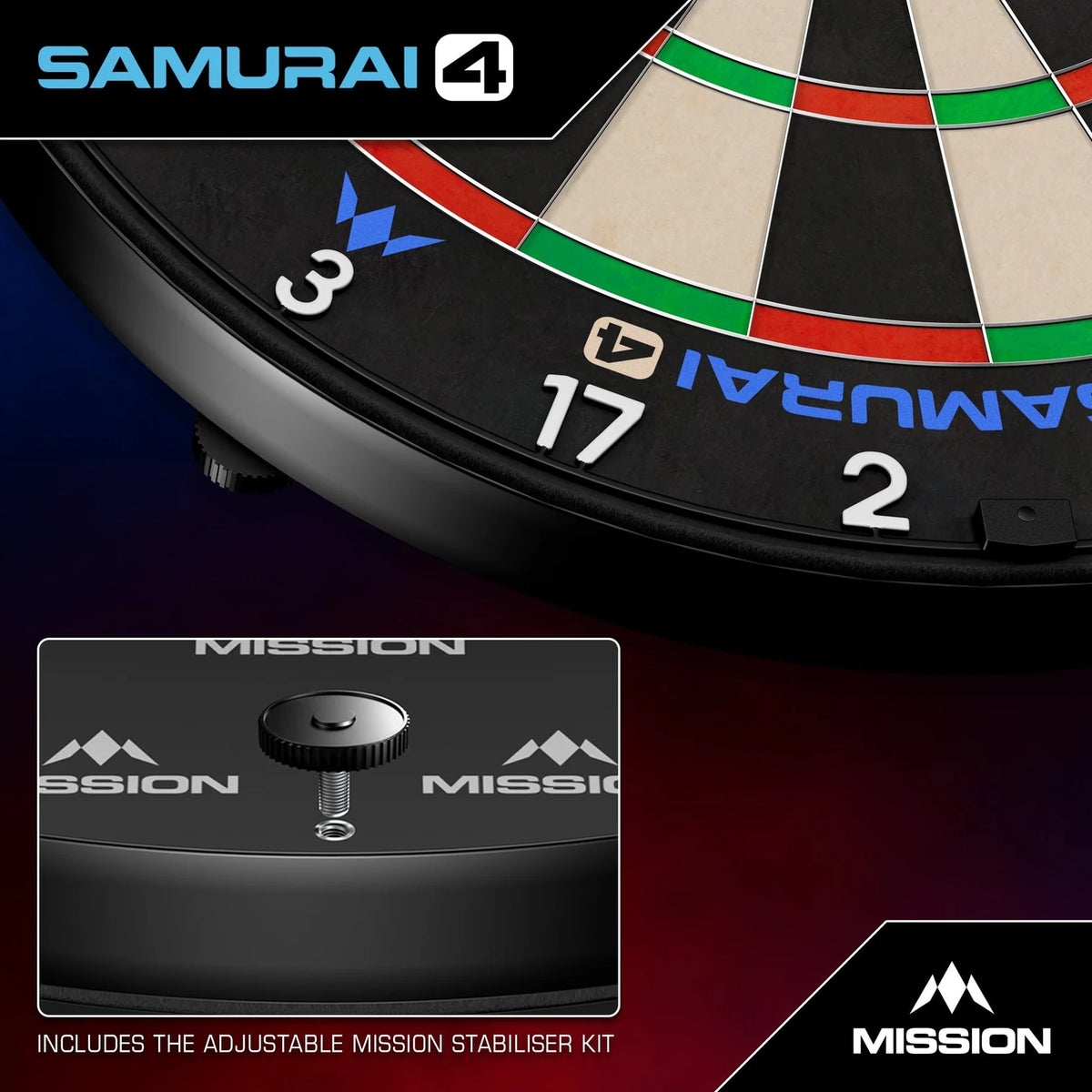 Mission Samurai 4 Dartboard White – alternate product image 3