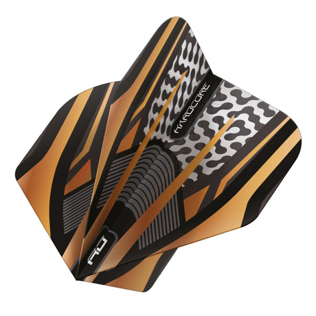 Hardcore Premium Gold, Black & Grey Standard Dart Flights by Red Dragon product image