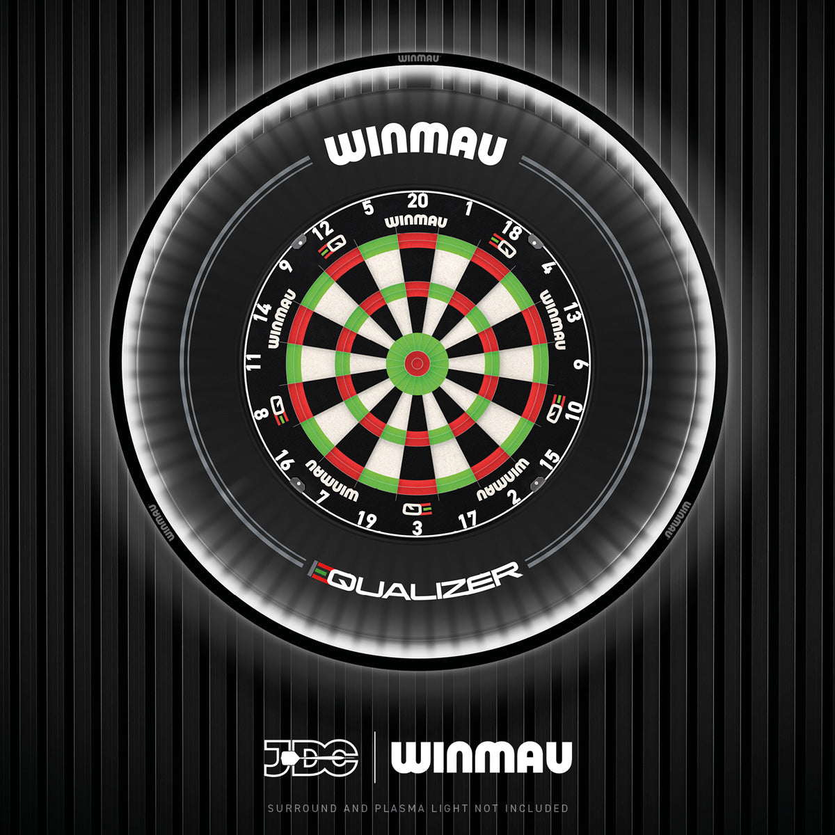 Winmau JDC Equalizer dartboard in use