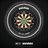 Winmau JDC Equalizer dartboard in use