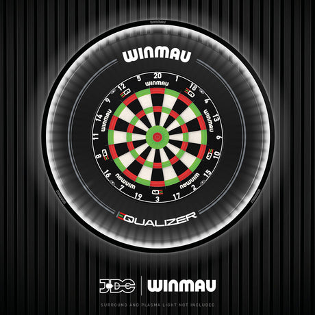 Winmau JDC Equalizer dartboard in use