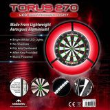 Mission Torus 270 dartboard light installed view
