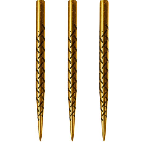 Shot Kapene Gold titanium dart points with cinder grip