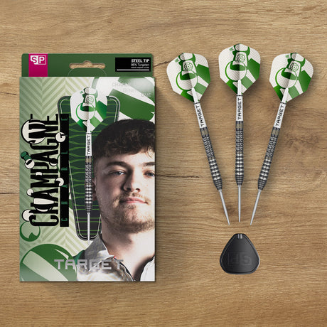 Target Charlie Manby 95% Swiss Point steel-tip darts – lifestyle image