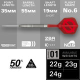 Target GROUP O 02 darts – barrel dimensions and specifications