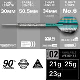 Target Hydro 02 90% Tungsten SP Steel Tip Dart – alternate product image 3