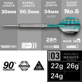 Target Hydro 03 90% Tungsten SP Steel Tip Dart – alternate product image 3