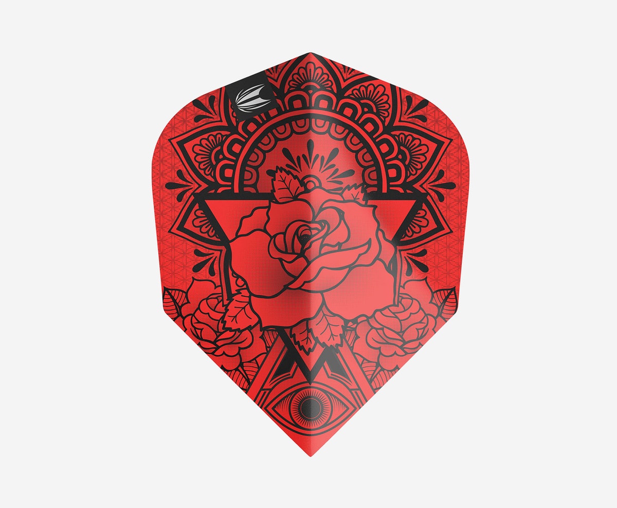 Target Ink Pro.Ultra Red No.6 dart flights alternate view