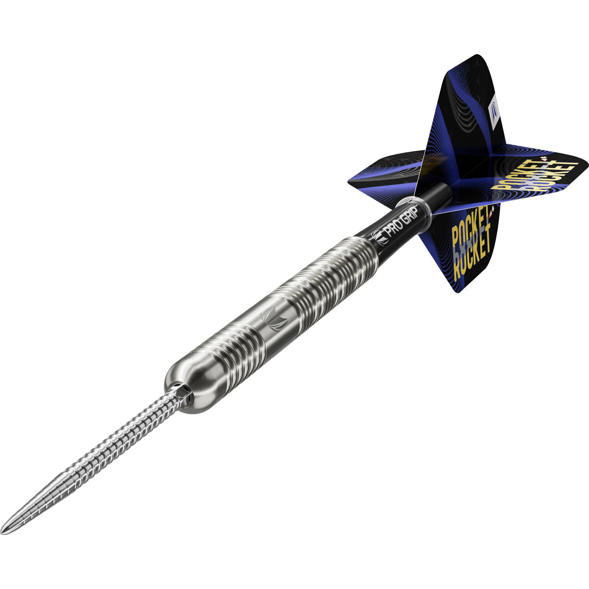 Target Justin Hood 90% Swiss Point steel-tip darts – angled product view