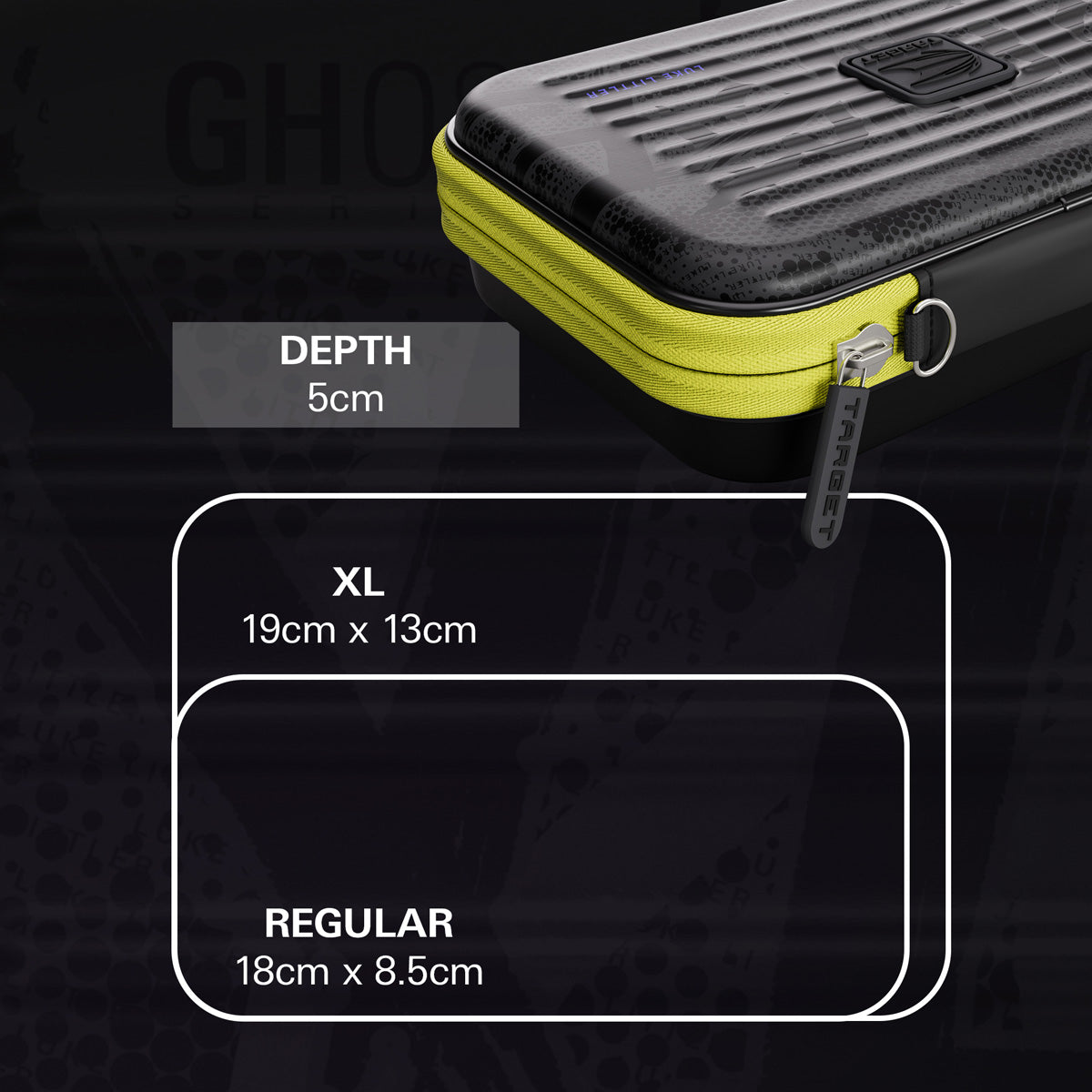 Target Luke Littler Takoma Ghost XL dart case dimensions