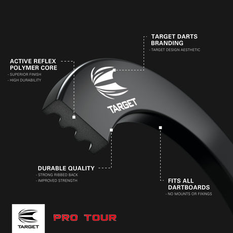 Pro Tour Black Dartboard Surround product image