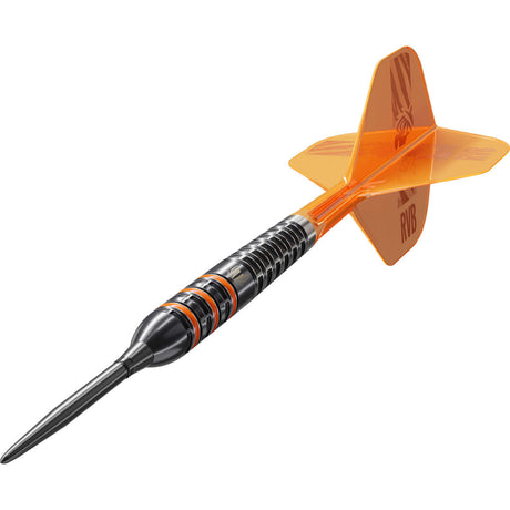 Target Raymond van Barneveld RVB 95K Swiss Point 95% tungsten steel-tip darts – angled product view