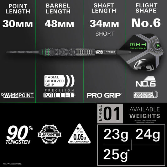 STAR WARS™ | TARGET Tie Fighter 90% Tungsten Steel Tip Darts