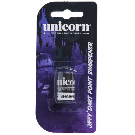 Unicorn Jiffy dart point sharpener in retail packaging
