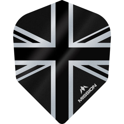 Mission Alliance Union Jack No6 dart flights - Black
