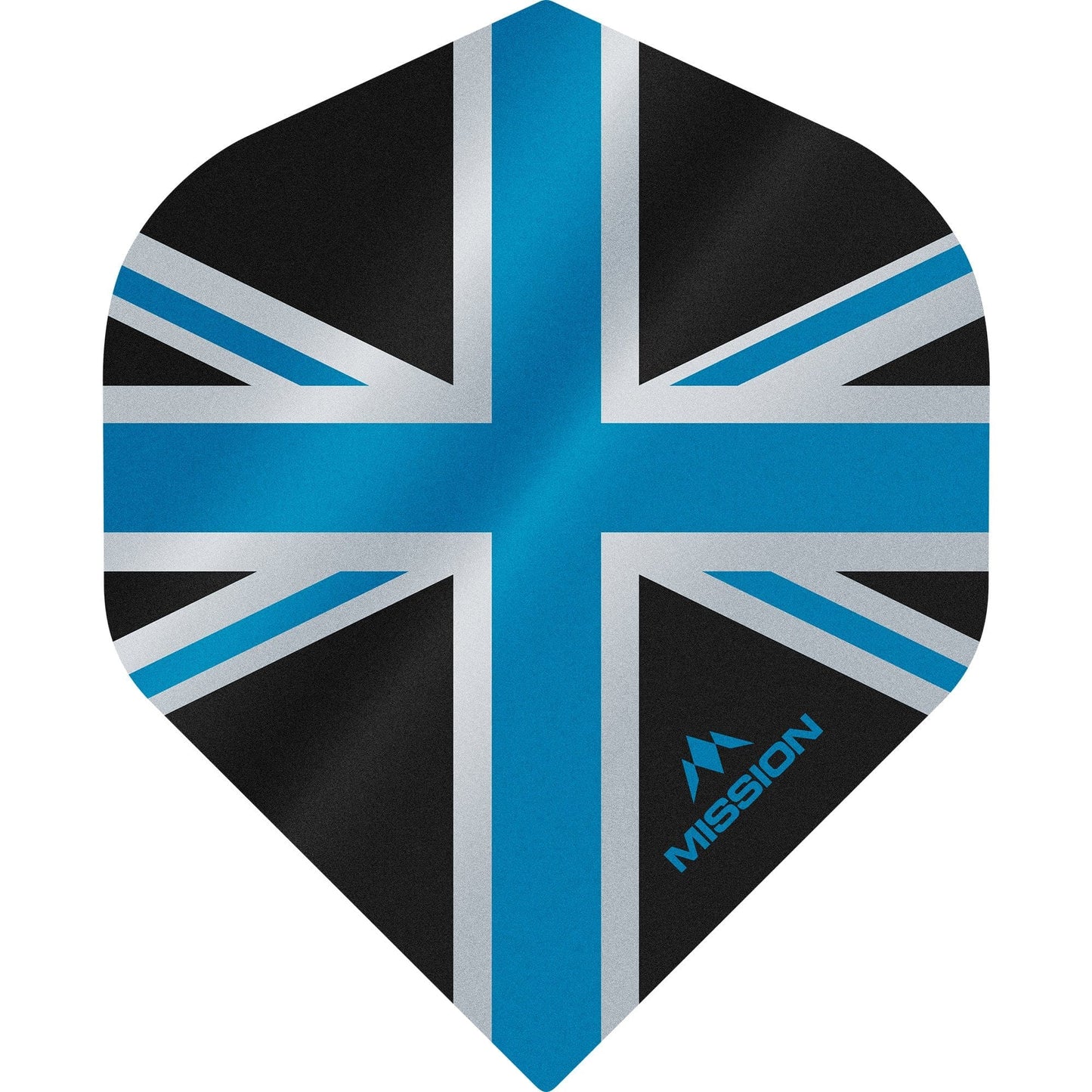 Mission Alliance Union Jack No2 dart flights - Black and Blue