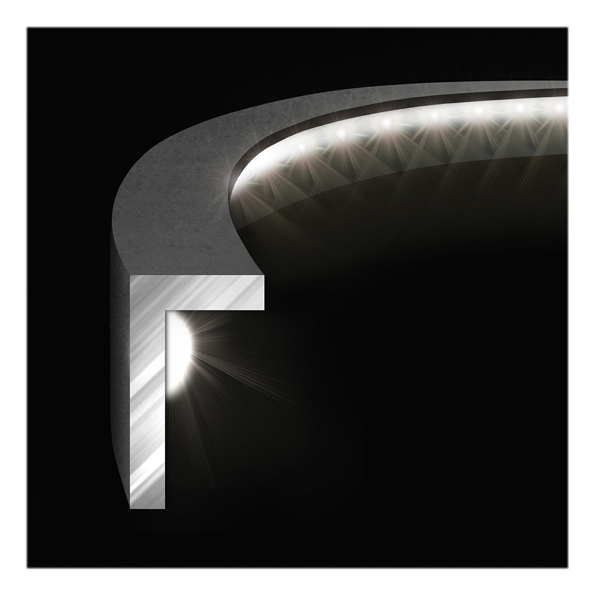 Winmau Plasma dartboard light – close-up