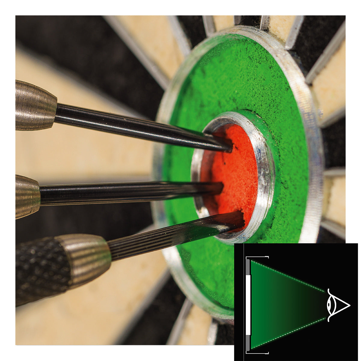 Winmau Plasma dartboard light in use