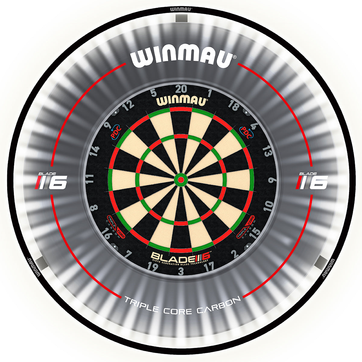Winmau Plasma dartboard light – front view