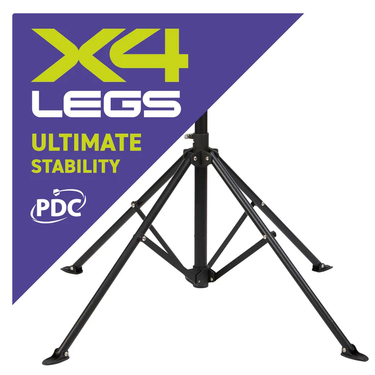 Winmau Xtreme 2 portable dartboard stand leg close-up
